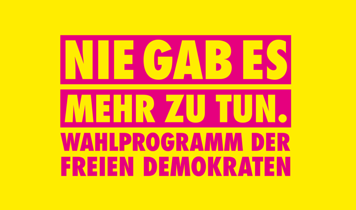 Das Wahlprogramm der FDP mit Fokus auf Themen in einer Gemeinde